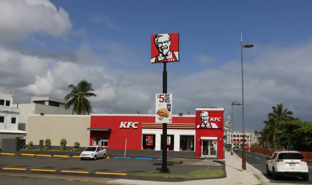 KFC restaurant featuring Colonel Sanders, one of the most famous late bloomer success stories